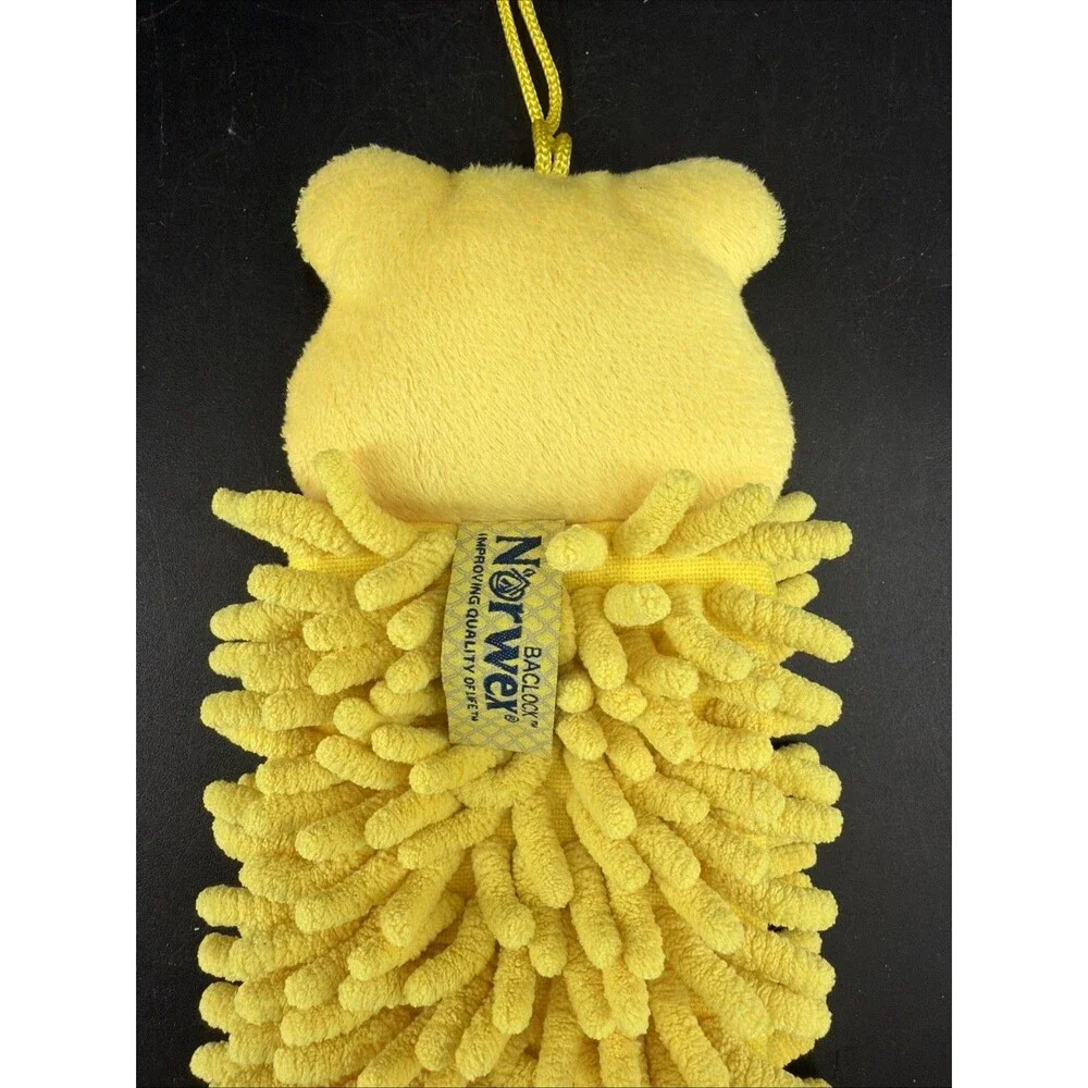 Norwex Kids Pet to Dry Hand Towel/Chenille Microfiber Yellow Tiger